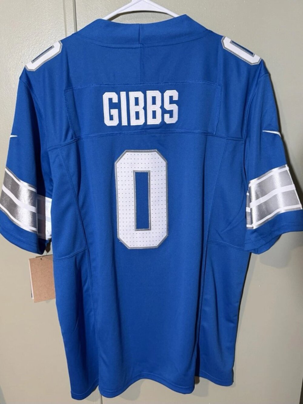 Jahmyr Gibbs Blue Vapor Stitched Jersey